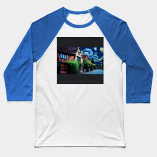 Starry Night Over Godric's Hollow Baseball T-Shirt